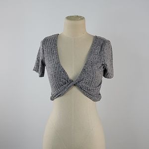 Grey crop top small